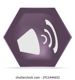 Sonido de caricatura en juego de botón Hexagon