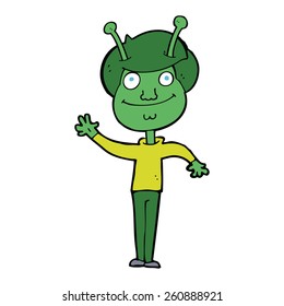 alienígena del espacio de dibujos animados