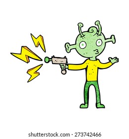 alienígena del espacio de dibujos animados
