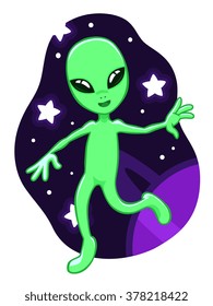 Cartoon space alien