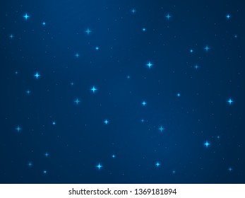Cartoon space background. Stars cosmos night starry sky universe dust light star milky way galaxy astronomy texture vector astrophysics concept