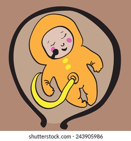 cartoon space card design. vector illustration