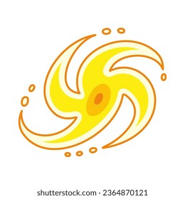 Galaxia del espacio de dibujos animados. Fondo blanco de ilustración vectorial aislada. Clipart de color sobre un tema cosmos.