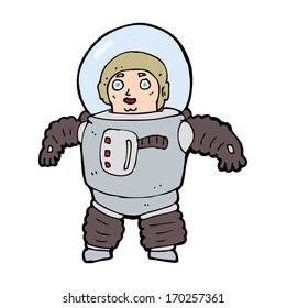 cartoon space man