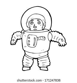 homem do espaço de desenho animado