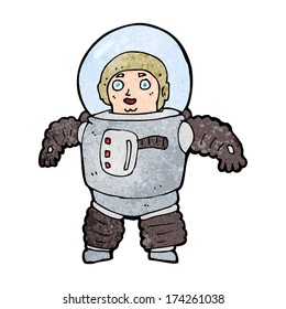 cartoon space man