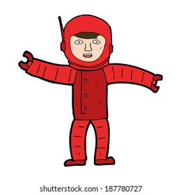 hombre del espacio de dibujos animados