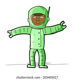 hombre del espacio de dibujos animados