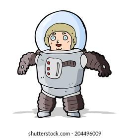 cartoon space man