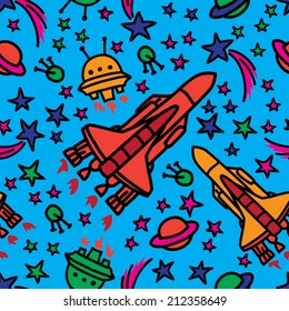Cartoon space pattern design. 