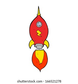 cohete espacial de dibujos animados