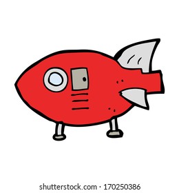 cohete espacial de dibujos animados
