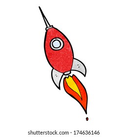cartoon space rocket