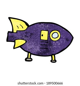 cohete espacial de dibujos animados
