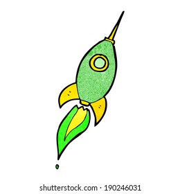 cartoon space rocket