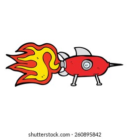 cartoon space rocket