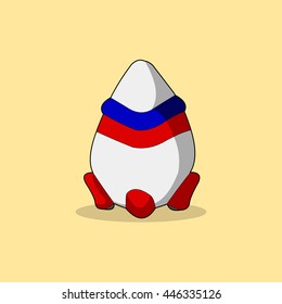 cartoon space shuttle with squat pose