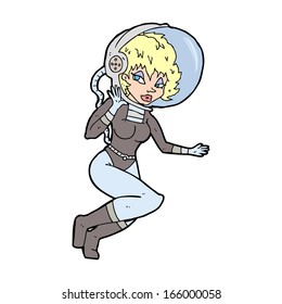 cartoon space woman