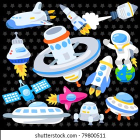 cartoon spaceship icon