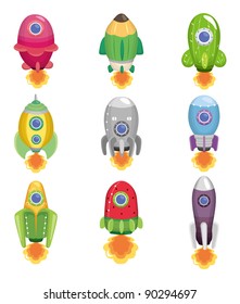 cartoon spaceship icon