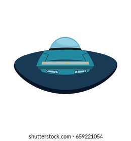 cartoon spaceship ufo science technology