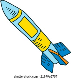 cartoon spaceship. UFO vector flying saucer, spaceship and rocket.