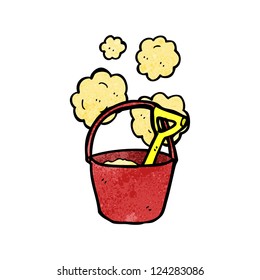 cartoon spade and bucket