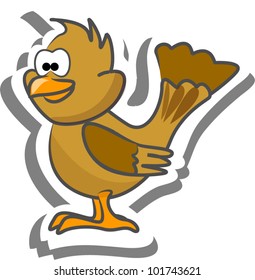 Cartoon sparrow