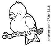 Cartoon Sparrow - beautiful little vector bird