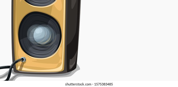 cartoon speaker on wide background