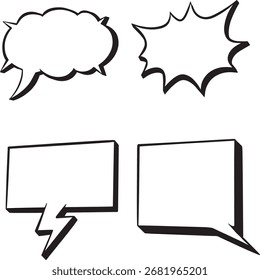 Globo de discurso de dibujos animados Comic Book