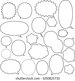 Cartoon speech balloon set