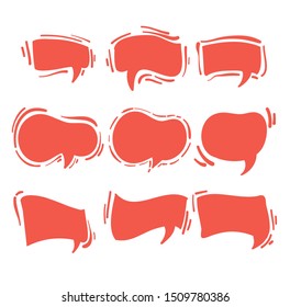 Cartoon speech box Vector illustration.