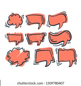 Cartoon speech box Vector illustration.