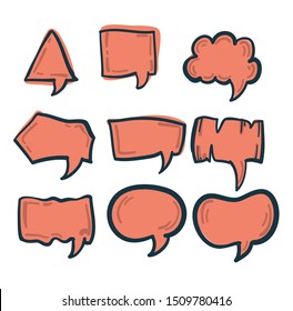 Cartoon speech box Vector illustration.