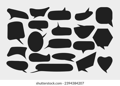 Cartoon Speech bubble blank text clipart, Message bubble vector. Speech bubble, text message