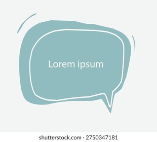 Cartoon Speech Bubble in Blue Color