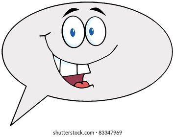 Cartoon Speech Bubble Character Speak
