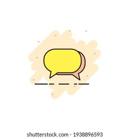 Cartoon Speech Bubble Icon Vector