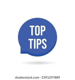burbuja del discurso de dibujos animados como los consejos superiores. concepto de datos útiles de expertos o información interesante y trucos en el cuadro de diálogo. simple logotipo gráfico mínimo elemento de diseño aislado en fondo blanco