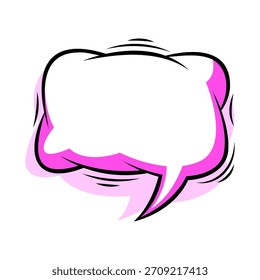 Cartoon speech bubble. Pop art illustration in comic style.