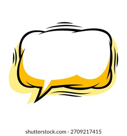 Burbuja de discurso de dibujos animados. Ilustración de arte Pop en estilo cómico.