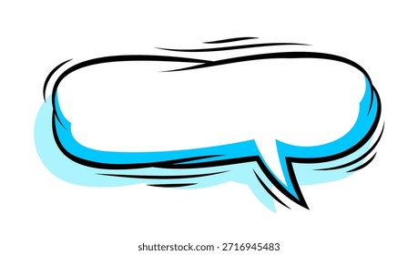 Burbuja de discurso de dibujos animados. Ilustración de arte Pop en estilo cómico.