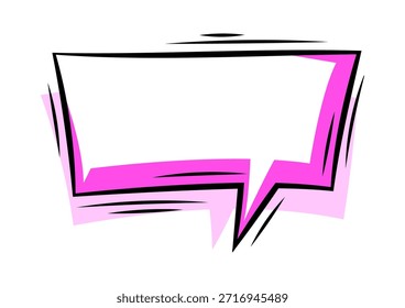 Sprechblase für Zeichentrickfilme. Pop-Art-Illustration im Comic-Stil.