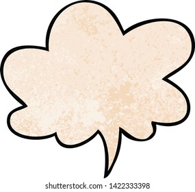 burbuja del discurso de dibujos animados en estilo de textura retro con burbuja del habla en estilo de textura retro