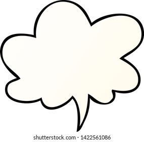 cartoon speech bubble in smooth gradient style with speech bubble in smooth gradient style