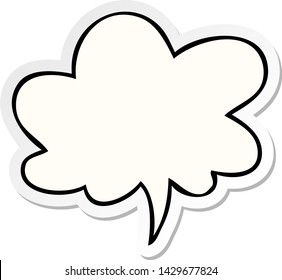 cartoon speech bubble sticker with speech bubble sticker