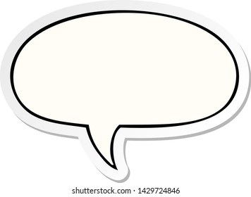 cartoon speech bubble sticker with speech bubble sticker