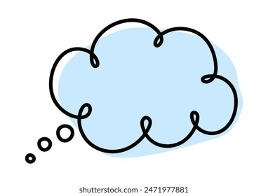 Burbuja de caricaturas. Globo estilo caricatura. Ilustración vectorial