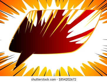 Burbuja del discurso de caricatura. Icono de llamada. Elemento de diseño de vector de diálogo. Plantilla de símbolo de conversación. Pegatina de globo de citación.